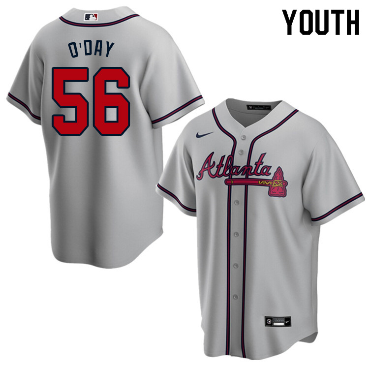 Nike Youth #56 Darren O'Day Atlanta Braves Baseball Jerseys Sale-Gray